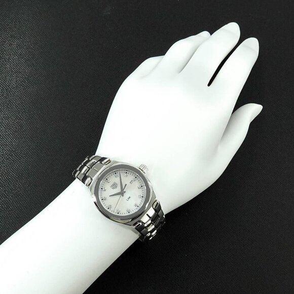 TAG Heuer Link WBC1312 Date Quartz 12P Diamond White Shell Dial 90269821 - Picture 7 of 8